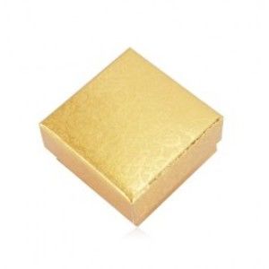 Darčeková krabička na dva prstene alebo náušnice - popínavá rastlina, zlatá farba