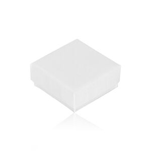 Darčeková krabička na prsteň a náušnice v bielej farbe, štruktúrovaný povrch