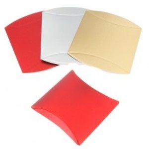 Šperky eshop - Darčeková krabička z papiera, lesklý povrch, rôzne farebné odtiene Z41.13/15 - Farba: Červená