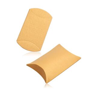 Darčeková papierová krabička, hladký povrch, trblietavý odtieň - Farba: Zlatá