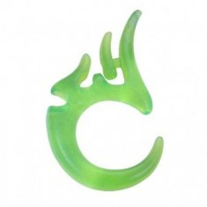 Šperky eshop - Expander do ucha s kmeňovým symbolom - zelený, 5 mm C31.10