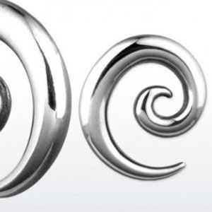 Šperky eshop - Expander oceľový slimáčia špirálka, rôzne veľkosti C13.16 - Hrúbka piercingu: 4 mm