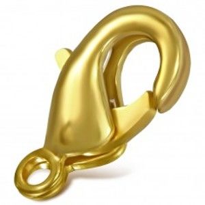 Šperky eshop - Karabínka zlatej matnej farby, 10 mm S40.02