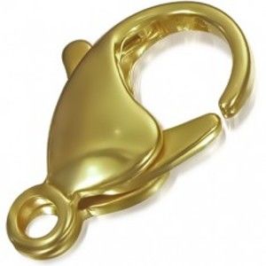 Šperky eshop - Karabínka zo zliatiny medi v zlatej farbe, 12 mm  AA29.09