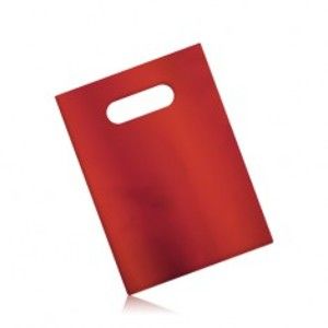 Šperky eshop - Matná darčeková taška z celofánu, tmavočervená farba GY58