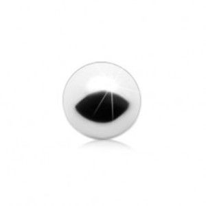 Šperky eshop - Náhradná gulička na piercing, chirurgická oceľ striebornej farby W16.24/W22.10 - Hrúbka piercingu: 1,6 mm