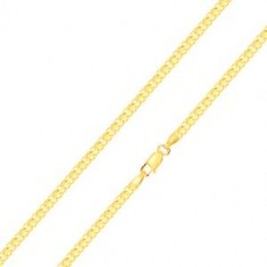 Šperky eshop - Náramok zo žltého zlata 585 - striedavo napájané zložené očká, 200 mm GG186.23