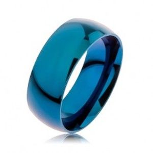 Šperky eshop - Obrúčka z ocele 316L, modrá farba, anodizovaná titánom, 8 mm HH4.1 - Veľkosť: 70 mm