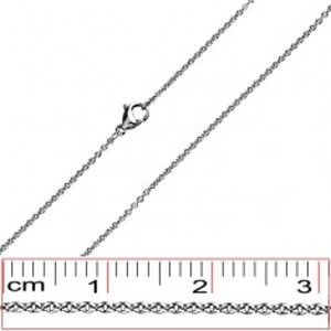 Šperky eshop - Oceľová retiazka - kolmo schytené ploché očká Y38.11/Z29.13 - Hrúbka: 1.5 mm