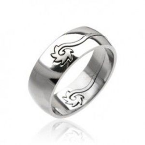 Šperky eshop - Oceľový prsteň - stočený disk H15.1/2/3 - Veľkosť: 67 mm