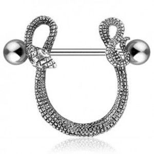 Šperky eshop - Piercing do bradavky - patinovaný had Y10.20