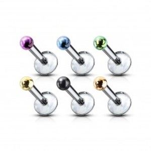 Šperky eshop - Piercing do brady gulička, anodizovaný titán N11.9/Z45.08 - Dĺžka piercingu: 6 mm, Farba piercing: Zlatá