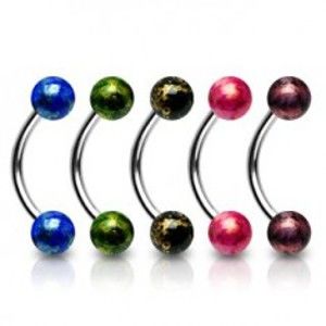 Šperky eshop - Piercing do obočia akrylové guličky N29.9 - Farba piercing: Ružová Pink