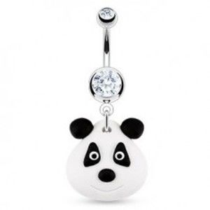 Šperky eshop - Piercing do pupka - FIMO panda Y11.5
