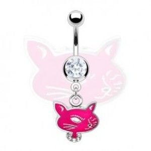 Šperky eshop - Piercing do pupku Cute Cat N32.3