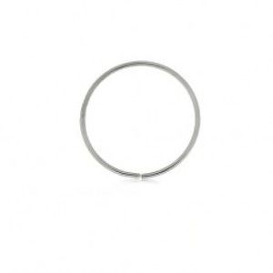 Piercing z bieleho 9K zlata - lesklý tenký krúžok, hladký povrch - Hrúbka x priemer: 1 mm x 8 mm