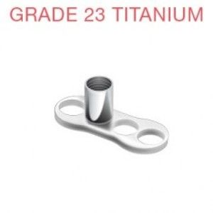 Šperky eshop - Podstavec pod piercing implantát z titánu 3 dierky C12.20