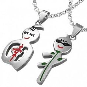 Šperky eshop - Prívesky pre dvojicu - chlapec a dievča, čínsky znak R15.6