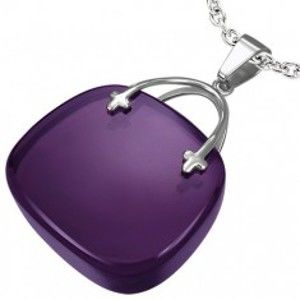 Šperky eshop - Prívesok pre dámy v tvare fialovej kabelky G19.06