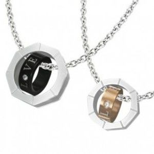 Šperky eshop - Prívesok pre dvojicu - matica s vnútorným prstencom R9.9