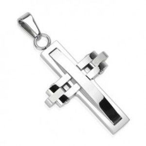 Šperky eshop - Prívesok z chirurgickej ocele - pohyblivý kríž G1.31