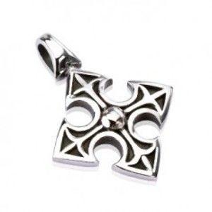 Šperky eshop - Prívesok z ocele - stredoveký keltský kríž G22.16