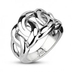 Šperky eshop - Prsteň z chirurgickej ocele - prepletaný vzor D2.3 - Veľkosť: 66 mm