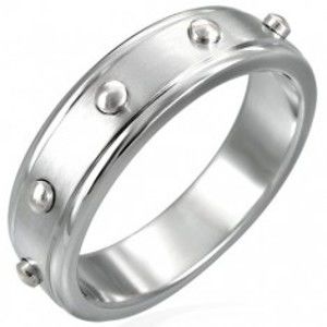 Šperky eshop - Prsteň z chirurgickej ocele - vypuklé valčeky D12.14 - Veľkosť: 53 mm