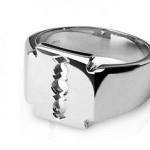 Šperky eshop - Prsteň z chirurgickej ocele - žiletka H11.8/H11.9 - Veľkosť: 67 mm