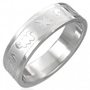 Šperky eshop - Prsteň z chirurgickej ocele - zverokruh D11.10 - Veľkosť: 62 mm