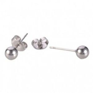 Šperky eshop - Puzetové náušnice z ocele - guľôčky v rôznych veľkostiach J18.17 - Hlavička: 2 mm
