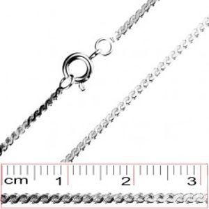 Šperky eshop - Retiazka z chirugickej ocele - prepojené S články, 1,4 mm Y39.8