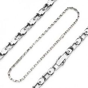 Šperky eshop - Retiazka z chirurgickej ocele s napodobením bicyklovej reťaze A4.1