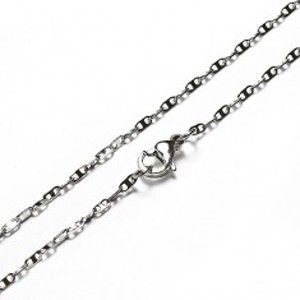 Šperky eshop - Retiazka z ocele - ovál s dvomi dierkami A4.10