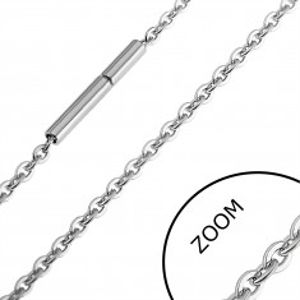 Šperky eshop - Retiazka z ocele - oválne sploštené očká, 2,2 mm Y39.7