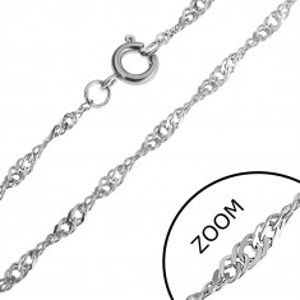 Šperky eshop - Retiazka z ocele - točené štvorcové očká SP27.19