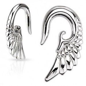 Šperky eshop - Taper do ucha - 316L, lesklé anjelské krídlo Y15.8 - Hrúbka: 8 mm