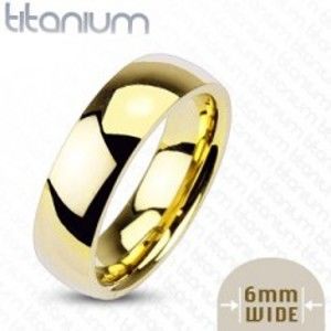 Šperky eshop - Titánová obrúčka zlatej farby, 6 mm K16.8 - Veľkosť: 54 mm