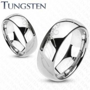 Šperky eshop - Tungstenová obrúčka striebornej farby, motív Pána prsteňov, 6 mm V11.08 - Veľkosť: 62 mm