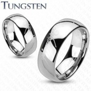 Šperky eshop - Tungstenový prsteň - obrúčka, hladký lesklý povrch, motív Pána prsteňov, 8 mm Z37.16 - Veľkosť: 54 mm