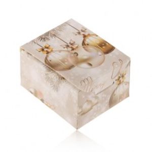 Šperky eshop - Vianočná krabička na darček - prsteň, náušnice alebo prívesok, Merry Christmas U21.13